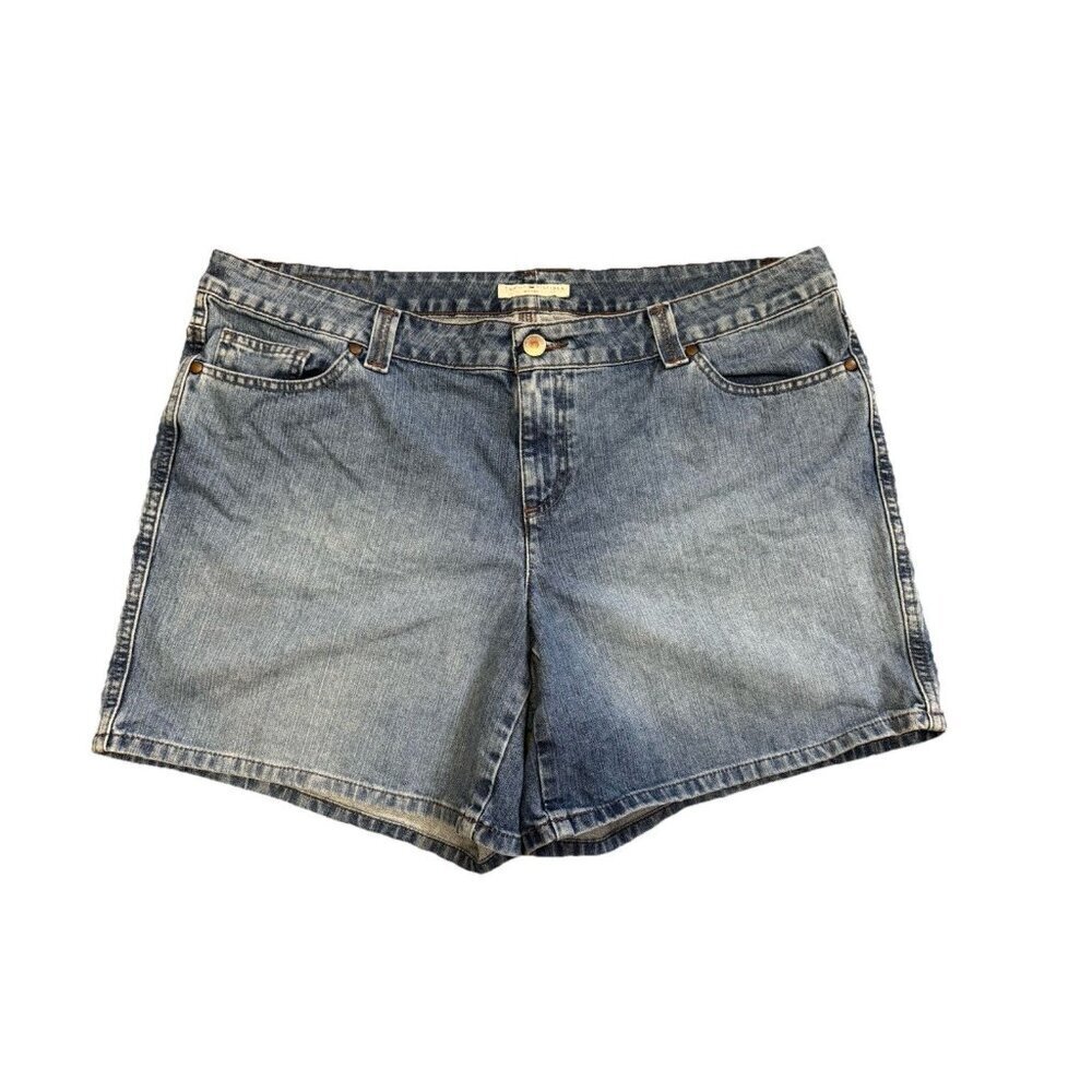 TOMMY HILFIGER Vintage Jean Denim Shorts 2000’s Y2k Beach Casual Vacation Sz 20